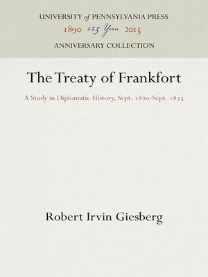 cover image of The Treaty of Frankfort